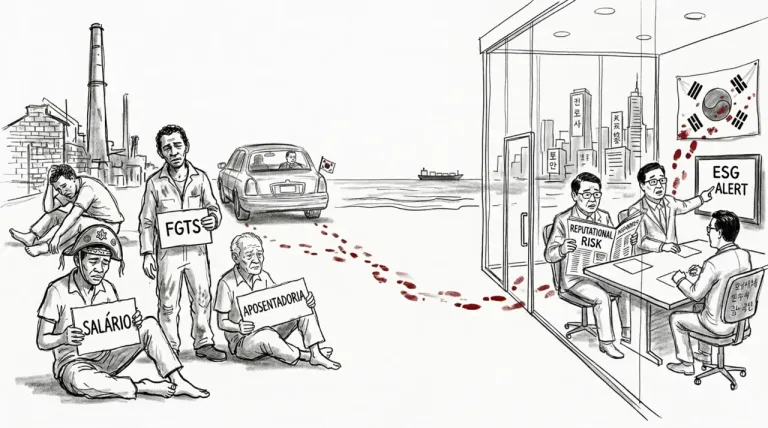 Caricatura: La quiebra de la filial de POSCO Brasil genera preocupaciones transfronterizas
