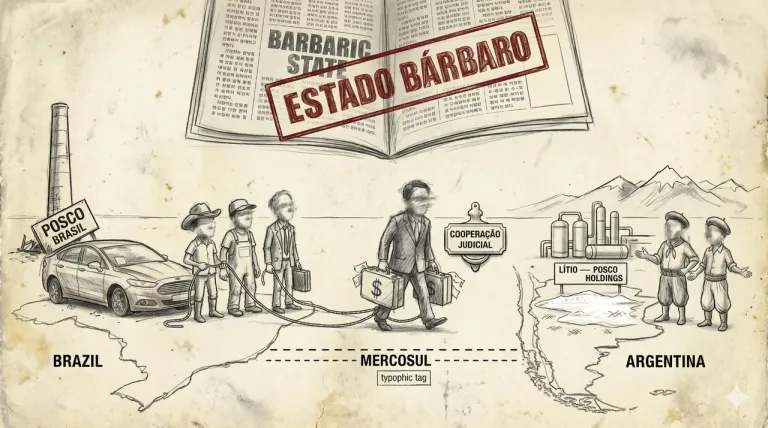 Caricatura: Diarios de Corea del Sur repercuten el incumplimiento millonario de POSCO en Ceará