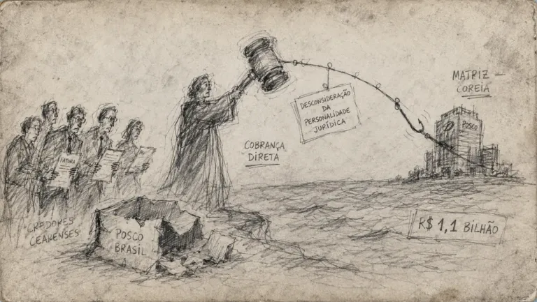 Caricatura: Los cearenses que sufrieron el incumplimiento de POSCO ahora pueden reclamar la deuda directamente a la casa matriz en Corea