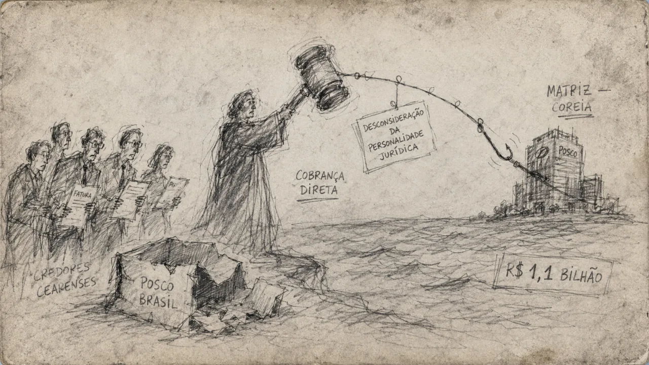 Caricatura: Ceará residents who were defrauded by POSCO can now collect debt directly from the headquarters in Korea