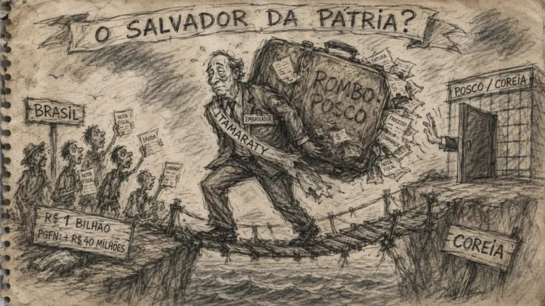 Caricatura: Itamaraty le pide al embajador una solución por el agujero millonario que dejó la gigante coreana