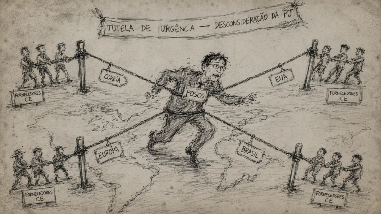 Caricatura: Court decision allows Korean parent company POSCO to collect payment for default in Brazil