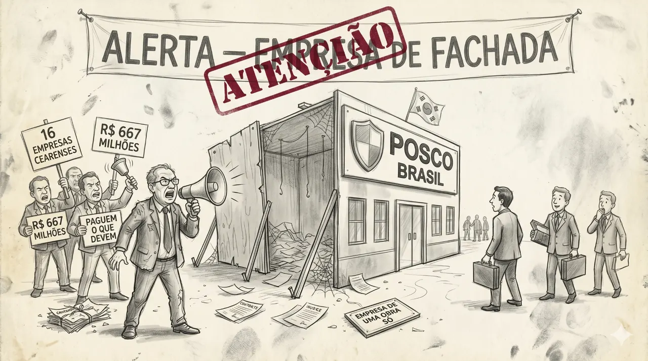 Caricatura: After POSCO's bankruptcy, creditors warn of millionaire debt in Ceará