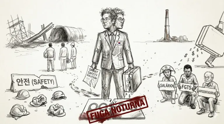 Caricatura: Noticias sobre los negocios de POSCO en Brasil